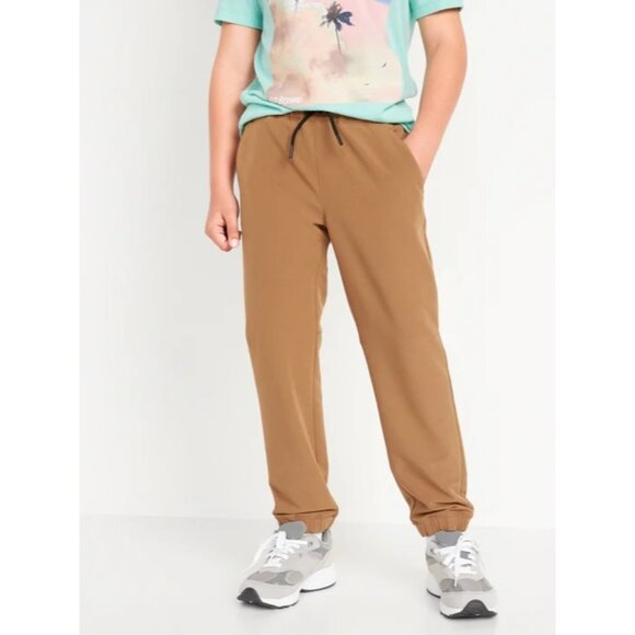 Old Navy StretchTech Jogger Performance Pants Boys Size Large Drawstring Neutral - Picture 1 of 7